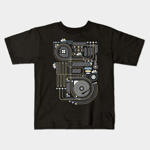 Circuit 02 Kids T-Shirt by heavyhand